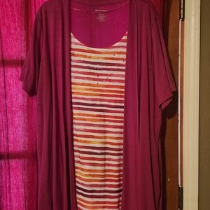 White Stag Hot Pink Layered Top